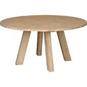 Woood Rhonda Eetkamertafel XL - Eiken - Blacknight - Ø150 cm