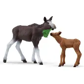 Schleich 42603 Moose with Calf (NatGeo)