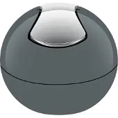 Spirella Bowl Papelera With 16x14 Cm 1l Polystyrene Pedal Zilver