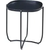 En.casa Tuintafel Sandefjord bijzettafel metaal 53x46x46cm zwart []