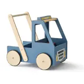 Kids Concept Loopwagen - Hout - Vrachtwagen - Aiden - Blauw - - OneSize - Loopwagens
