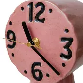 HK Living Retro keramische klok 16,2 cm Pink
