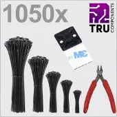 TRU COMPONENTS TC-13377620 T24CA116 Kabelbinder Zwart UV-gestabiliseerd 1050 stuk(s)