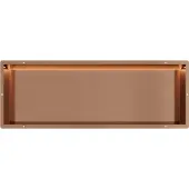 Guido Gusto Copper RVS Inbouwnis 30x90x10cm met tegelflens en LED verlichting