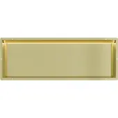Guido Gusto Mat goud RVS Inbouwnis 30x90x7cm met tegelflens en LED verlichting