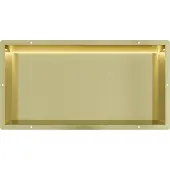 Guido Gusto Mat goud RVS Inbouwnis 30x60x10cm met tegelflens en RGB verlichting