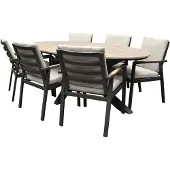 AVH-Collectie Lola Salvador dining tuinset ovaal 220x115xH75 cm 7 delig polywood