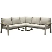 AVH-Collectie Lola hoek loungeset 3-delig aluminium latte zand
