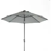 Intratuin Parasol Trinidad Grijs 80+UV D 300 Cm Gerecycled