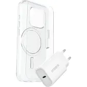 Otterbox Protection + Power KIT EU Set (hoesje + beschermglas + lader) Apple iPhone 16 Pro Transparant, Wit MagSafe compatible