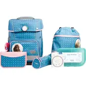 School-mood Champion Pro Schooltas set 7-delig blauw