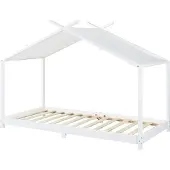 En.casa Kinderbed Brome huisbed 90x200 cm wit []