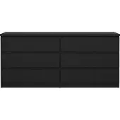 Ebuy24 Naia kommode 6 lades matzwart.