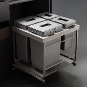 Vibo Kombi 2.0 Easy M30 afvalsysteem voor kastbreedte 30cm grijs 33 liter