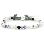 Karma Armband Spiral Cool For The Summer Lilac Crystal