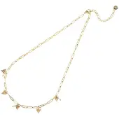 Go Dutch Label Schakel Ketting met Driehoekjes Goud