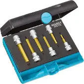 Hazet Dopsleutelbitset 8801/6 - 3/8 inch (10 mm) vierkant hol - Binnen-zeskant-profiel - 6-delig - 4 – 10