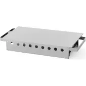 Hendi Roestvrijstalen Voedselwarmer 2 Theelichtjes 330x180x65 mm, Warmhoudplaat, Zilver