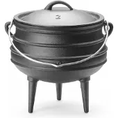 Hendi Gietijzeren pot zwart, Pan + steelpan, Zwart