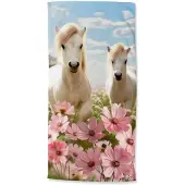Good Morning Kinder Strandlaken Velours Philou 75x150cm - pink