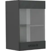 Vicco R-Line Glazen keukenkast – 40 cm Antraciet landhuis