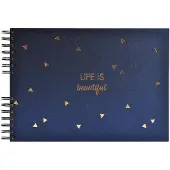 Exacompta Life Fotoalbum Spiraal Harde kaft Papier 22,8 x 33 x 3 cm Blauw