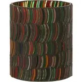 J-Line Windlicht mozaiek curve glas mix medium