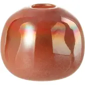 J-Line 30186 Vaas Bol Glas Rood Small - 13,5 x 13,5 x 13 cm
