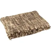J-Line plaid tweed acryl/katoen /beige 180x130x1cm