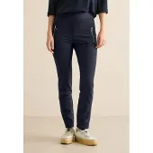 Cecil Dames Broek met ritsdetails in Blauw, Gr: L
