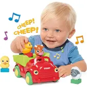 Tomy sorteerauto Boerderijvriendjes rood/groen 21 cm