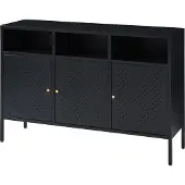 En.casa Commode Janakkala dressoir 119x35x80 cm zwart []