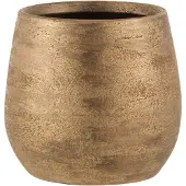 J-Line Bloempot oneffen ruw keramiek goud large