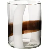 J-Line Vase iggy glass white/brown small