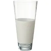 J-Line Vase delph glass transparent/white medium