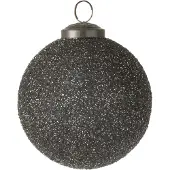 J-Line Kerstmis ornament glitter glas paars small