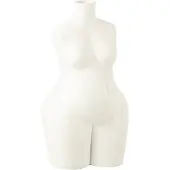 J-Line Vase vrouw lichaam polyresin glanzend wit large