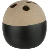 J-Line Vaas bol keramiek beige/zwart small