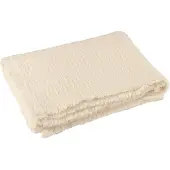 J-Line plaid gerafelde randen katoen/polyester 180x130x1cm