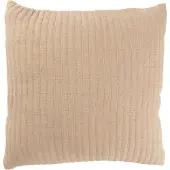 J-Line kussen teddy strepen stiksel katoen/polyester 45x45x12cm