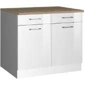 Held Möbel Keukenonderkast Ragnar 100cm met 2 deuren & 2 lades - wit