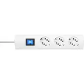Kopp Duoversal Plus Snoer Centraal 3V/6V Schakelaar 1.4M Wit - 233802006