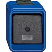 Merten Wippschakelaar, blau, type 370675, slagvast