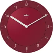 Braun BC 06 R, analoge wandklok, rood