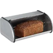 Relaxdays Broodtrommel, Brood bewaren, Zilver