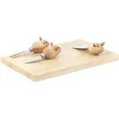 Kikkerland - Cheese Board And 3 Mouse Knives (CHS07)
