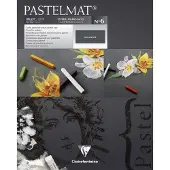 Clairefontaine 96004C PastelMat Pastelkaartblok nr. 6, 360 g, 24 x 30 cm, 12 vellen - Antraciet