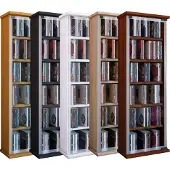 Hioshop Classic wandkast , CD-toren 6 planken Beuken decor.