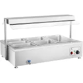 Royal Catering Bain-Marie - 6 GN - met vleesopzetstuk en aftapkraan