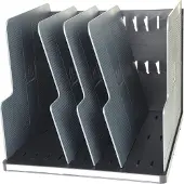 Exacompta Modulotop Sorter A4+ EcoBlack Zwart/Grijs, 5 verdelers, etikethouder, recycling, Blauwe Engel